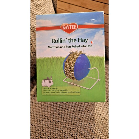 Kaytee Rollin the Hay for Small Animal. Hay Dispenser.  5.62" x 5.62" x 7.31" Ne - Picture 3 of 6